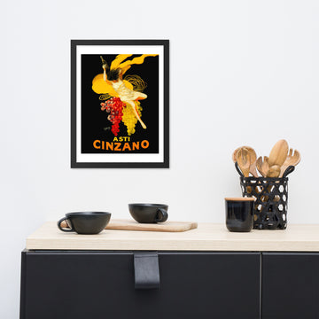 Asti Cinzano vintage poster, framed (cm)