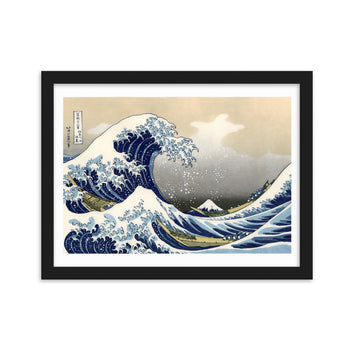 The Great Wave off Kanagawa by Hokusai, 1831, poster, framed (cm)