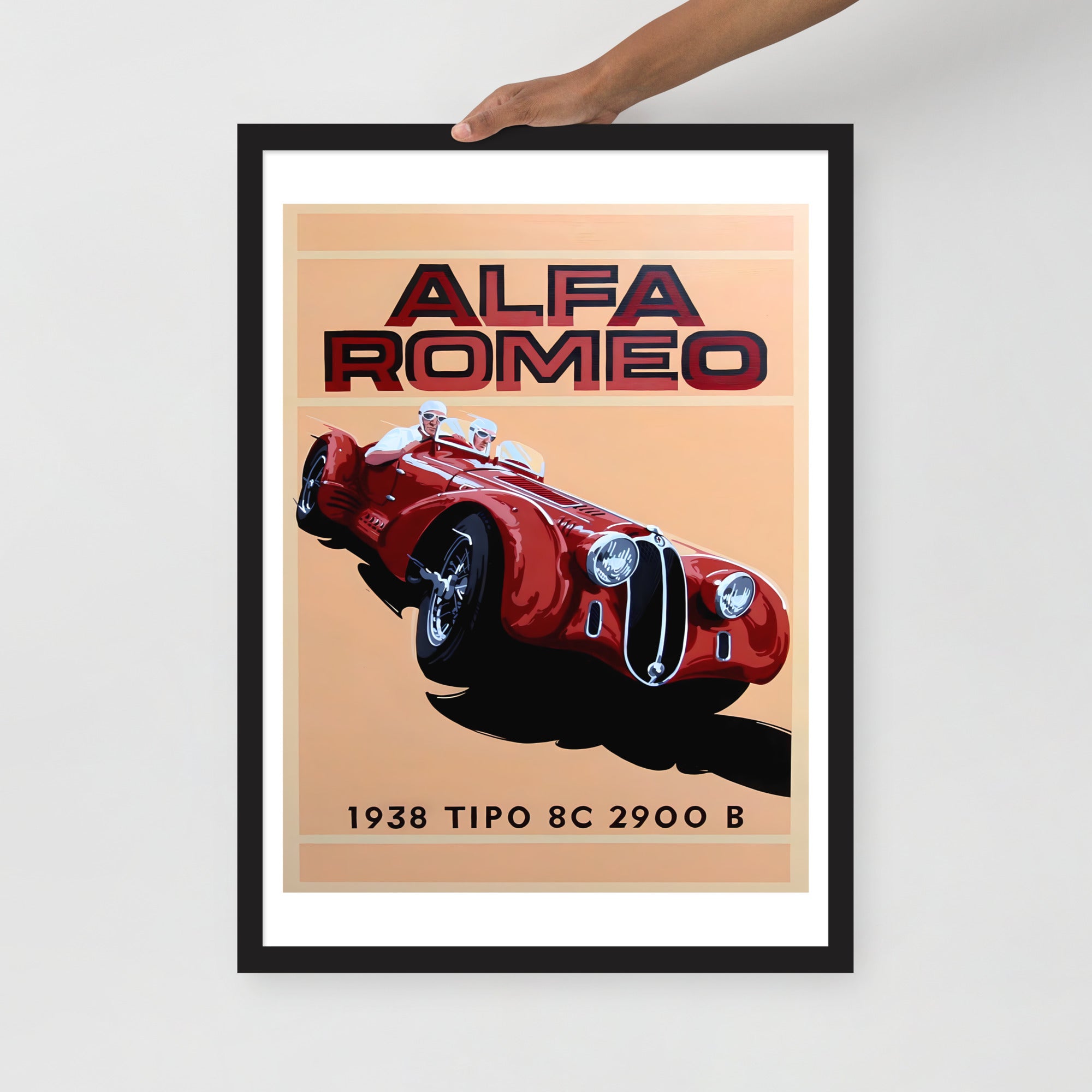 Alfa Romeo 1938 poster, framed (cm)