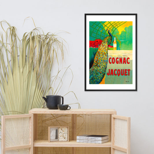 Cognac Jacquet vintage poster, framed (cm)