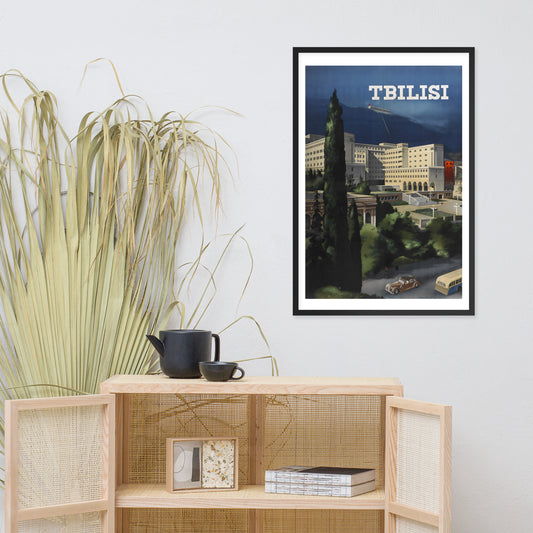 Tbilisi, Georgia, vintage travel poster, framed (cm)