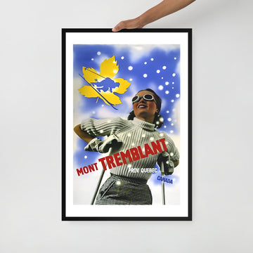 Mont Tremblant vintage ski poster, framed (cm)
