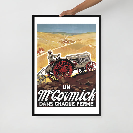 McCormick tractor poster, framed (cm)