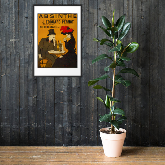 Absinthe J. Edouard Pernot, vintage French poster, framed (cm)
