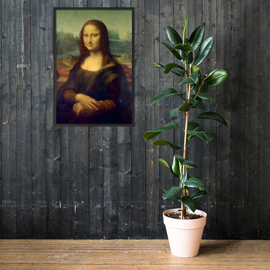 The Mona Lisa by Leonardo da Vinci, c. 1503, poster, framed (cm)