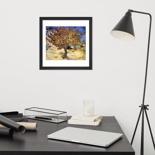 The Mulberry Tree by Vincent van Gogh poster, framed (in)