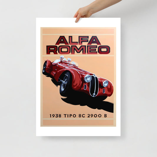 Alfa Romeo 1938 poster (cm)