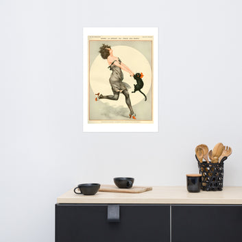 La Vie Parisienne vintage cat poster (cm)