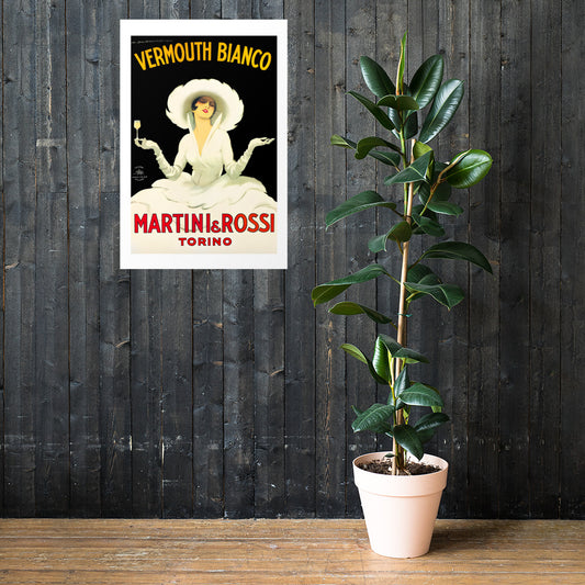 Vermouth Bianco Martini et Rossi Torino vintage poster (cm)