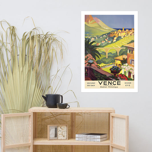 Vence vintage French travel poster (cm)