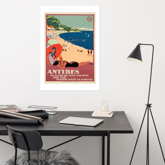 Antibes vintage French travel poster (cm)