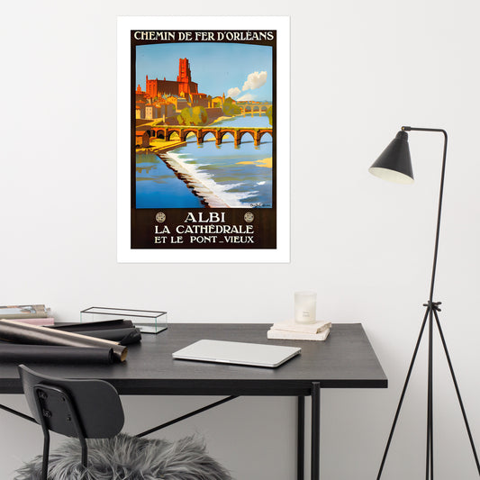 Albi vintage French travel poster (cm)
