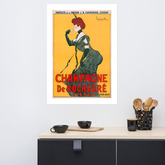 Champagne de Rochegré Epernay vintage poster (cm)