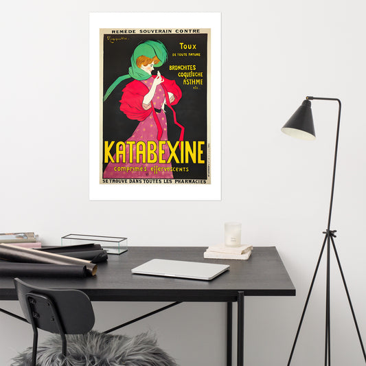 Katabexine cough medicine vintage poster (cm)