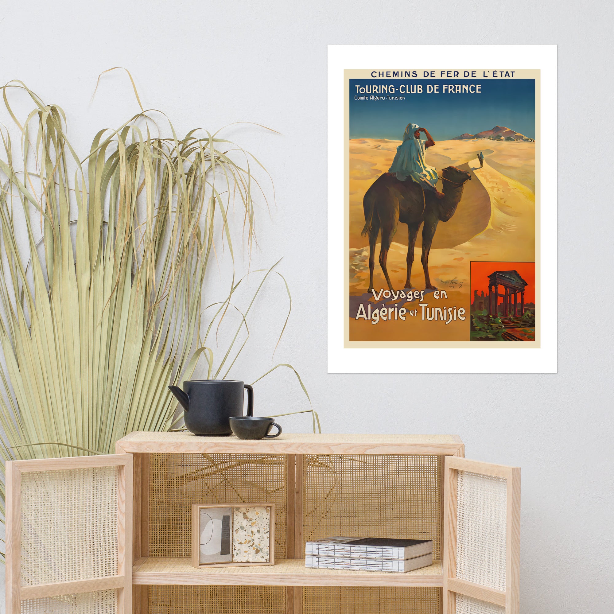 Voyager en Algerie et Tunisie, vintage travel poster (cm)