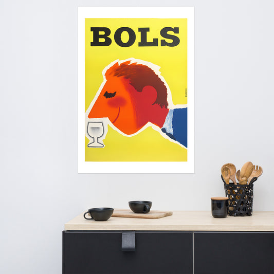 Bols, vintage French poster (cm)