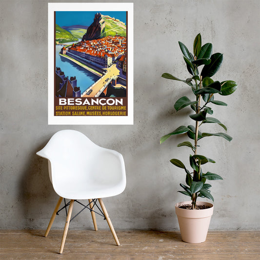 Besançon, vintage French travel poster (cm)
