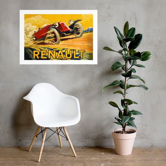 Renault vintage French car poster (cm)