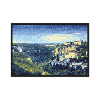 Rocamadour by Angus Bell, framed canvas